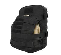 Jungle Leopard Tactical Vest Molle Hydration Pack with Helmet Pouch, Modular Water Bladder Backpack, Hunting Airsoft Gear(BLK)