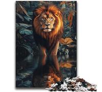 Jungle Lion Jigsaw Puzzles for Adults Teenagers Jigsaws Puzzle,Stress Reliever Difficult Challenge Suitable for Desktop Decoration (70X100cm)