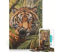 Jungle Marksman 1000 Piece Jigsaw Puzzles for Teenagers Jigsaw Home Play Neat Thick Home Fun Fine Art (38x26cm)