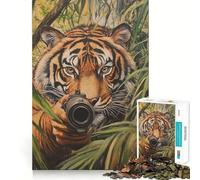 Jungle Marksman Jigsaws 1000 Pieces for Adults DIY Fun Clean Connection Pattern Build (38x52cm)