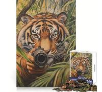 Jungle Marksman Jigsaws 1000 Pieces for Adults DIY Fun Clean Connection Pattern Build (38x52cm)