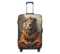 Jungle Meditating Lion Travel Luggage Covers - Elasticity Suitcase Covers Protector for Luggage 18-32 Inch