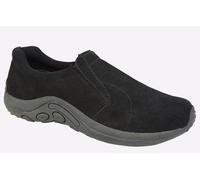 PDQ RYNO Leather UnisexTwin Gusset Jungle Casual Shoes Trainers - Black Real Suede, Mens UK 8 / EU 42