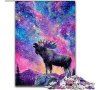 Jungle Moose Jigsaw Puzzles for Adults 1000 Jigsaws, Art Interesting Stress Reduction Wishlist with Santa Claus for Age 14 (50x75cm)