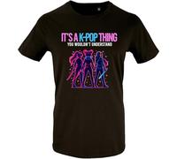 Jungle Mug Anime Kpop T Shirt | Unisex Graphic Tee | It's a Kpop Thing Cosplay Top | Anime Inspired K-Pop Merch Gift for Men Women Teens (M) Black