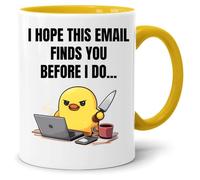Jungle Mug | Funny Office Gift | I Hope This Email Finds You Before I Do | Angry Duck Design, Rude Coffee Cup, Desk Accessories, Leaving Presents for Colleagues, Women, Men and Work Friends