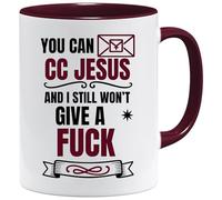 Rude Work Mug | Funny Office Gift for Women & Men | You Can CC Jesus I Still Won’t Care | Sarcastic Coffee Cup for Colleagues | Bold Adult Humour Present | Gifts for Colleagues