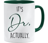 Jungle Mug It’s Dr. Actually 11oz Ceramic Green Modern Reusable Doctor Mug | Funny Medical Graduation Gift | Humorous Doctor Appreciation Gift