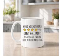 Jungle Mug | Leaving Gift for Colleague | Funny Great Colleague Review Mug with Would Work with Again Slogan | Sorry You’re Leaving Present for Coworker, Work Friend or Office Team Member