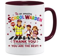 Jungle Mug | Thank You Gift School Warden Design | Cute Coffee Cup, Crossing Patrol Staff Appreciation, Teacher Presents for Women, Road Safety Helper, Keeping Little Steps Safe