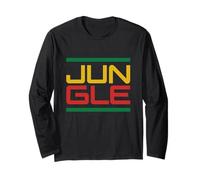 Jungle Music, Love DNB, Drum & Bass Raver, Junglist Raving Long Sleeve T-Shirt