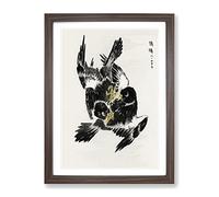 Jungle Nightjar Birds By Numata Kashu Asian Japanese Framed Wall Art Print, Ready to Hang Picture for Living Room Bedroom Home Office Décor, Walnut A2 (64 x 46 cm)