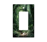 Jungle Oasis Light Switch Cover Plates/Outlet Covers, Lush Green Tropical Rainforest for Home Décor, Thermoplastic Wall Plates, Standard Size Single Rocker