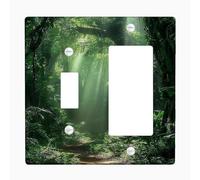 Jungle Oasis Light Switch Cover Plates/Outlet Covers, Lush Green Tropical Rainforest for Home Décor, Thermoplastic Wall Plates, Standard Size Toggle Rocker