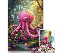 Jungle Octopus Jigsaw Puzzles for Adults 1000,Staycation Kill Time Every Piece Is Unique - Challenging Family Fun Game (75x50cm)