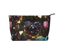 Jungle of Love Zipper Closure Corduroy Makeup Bag Multifunctional Organizer 22x7x17cm for Travel Camping Vacation Fitness