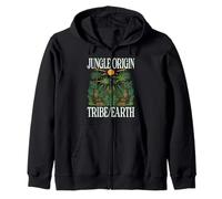 JUNGLE ORIGIN TRIBE/EARTH Tropical Ancient Cultures Forest Zip Hoodie