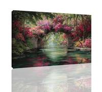 Jungle Paint by Numbers for Adults with Frame, Lake Paint by Number Canvas Kits with Acrylic Paints Brushes, Hobbies for Adults Women DIY Oil Painting Kits for Home Wall Decor Gifts 28x40 inch,kk-599