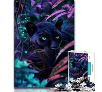Jungle Panther 1000 Piece Jigsaw Puzzles for Adults & Teens,Educational Game Challenge Toy Wall Decoration Unique Birthday And Xmas Gifts (50x75cm)