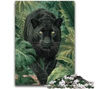 Jungle Panther Jigsaw Puzzles for Adults,Challenging Game And Family Play with Fully Interlocking Randomly Shaped Pieces (70X100cm)