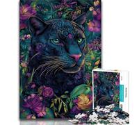 Jungle Panther Jigsaw Puzzles for Teenagers 1000 Piece,for Educational Game Challenge Toy Unique Home Decor And Gifts (38x26cm)