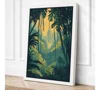 Jungle Paradise Tropical Canvas Wall Art Print 18x12 Inch