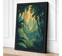 Jungle Paradise Tropical Canvas Wall Art Print 30x20 Inch