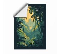 Jungle Paradise Tropical Unframed Wall Art Print A4 (29.7×21cm), Wall Decor for Living Room, Bedroom, Office & Home, Art Gift