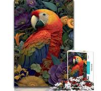 Jungle Parrot 1000 Pieces Jigsaw Puzzle for Adults& Teens,Challenging Family Activity Games DIY Toy for Home Wall Decor Gifts (50x75cm)