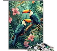 Jungle Parrot Puzzles for Adults 1000 Pieces, Suitable for Ages 14 And Up Wall Decoration Christmas Birthday Gift (26x38cm)
