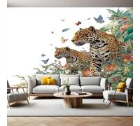 Jungle Photo Wallpaper Animal Cheetah Wall Murals for Living Room Bedrooms Office Tv Background Wall Large Mural Poster 300 x 210 cm Home Decoration