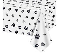 Jungle Safari Animal Dog Claw Print Plastic Tablecloths,Dog Claw PVC Table Cover for Jungle Safari Animals Party Decorations,Plastic Table Cloth Dog Claw for Kids Adults Zoo Animals Party Supplies