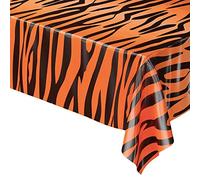 Jungle Safari Animal Tiger Print Plastic Tablecloths,Tiger PVC Table Cover for Jungle&Safari Animals Party Decorations,Plastic Table Cloth Tiger&Print for Kids Adults Jungle Zoo Animals~Party Supplies