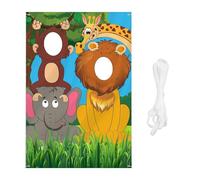 Jungle Safari Animals Birthday Photo Prop - Wild One Backdrop Door Banner for Safari Theme Party Decorations