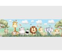 Jungle Safari Children's Room Self-Adhesive Border, Wall Sticker, 500 x 14 cm, AWBD 8010