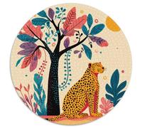 Jungle Scene Rätsel Für Erwachsene |leopard Sitting near A Tree| 1000pcs (67.5x67.5cm) Puzzles Lernspiele Home Decor Puzzles