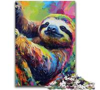 Jungle Sloth Jigsaw Puzzles for Adults 1000 Piece Puzzle,Family Game Stress Reliever Difficult Challenge Artists Collection,Fine Art (38x26cm)