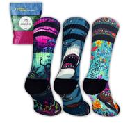 Jungle Socks Unisex Fun Sports Socks for CrossTraining, StreetWear, Running, Fitness, Gym and LifeStyle., Pack_Shark_Catrina_Octopus, 43-46