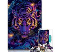 Jungle Tiger 1000 Piece Jigsaw Puzzles for Teenagers Gifts,Game Toys Every Piece Is Unique - Challenging Family Fun Game (38x26cm)