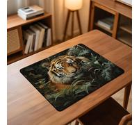 Jungle Tiger Desk Mat Washable Table Protector Waterproof Table Cover Protector Desk Placemats Heat Resistant Non-Slip Desks Cover for Desktop, Coffee Dining Tables 60x50cm