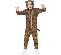 Jungle Tiger Kids Fancy Dress Zoo Safari Animal Boys Girls Book Day Costume