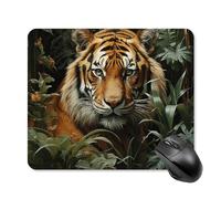 Jungle Tiger Mouse Pad Square Mouse Mat Non-Slip Rubber Base Mousepad Wireless Mice Mat for Gaming, Office & Home, Waterproof Mouses Mats for Laptop/Desktop 25 * 30cm