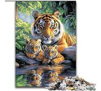 Jungle Tiger Puzzles 1000 Pieces for Teenagers, Challenging Game for Is Ideal As A Gift for The Whole Family (50x75cm)