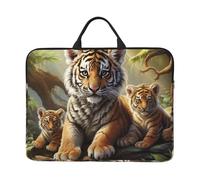Jungle Tigers Cub Laptop Case 14 Inch Laptop Sleeve Computer Carrying Bag Shockproof Protective Notebook Case Portable Laptop Bag Waterproof Briefcase Bag for Men Women