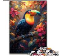 Jungle Toucan 1000 Pieces Jigsaw Puzzle for Adults& Teens, Staycation Kill Time Enhance Love between Couples (50x75cm)