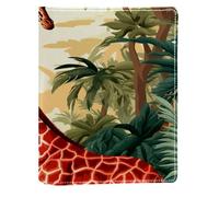 Jungle Tree Giraffe Replaceable Book Cover, Reusable PU Leather Book Protector, Suitable for 148x210 mm Notebooks