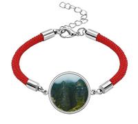 Jungle Valley Cliff Fog Lucky Red String Bracelet Rope Bracelet Handmade