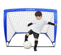 JUNGLE WELL Football Goal for Kids - 4'x3' Pop Up Goals for Kids with Carry Bag- Portable Foldable Goal Posts for Toddlers, Children, and Beginners