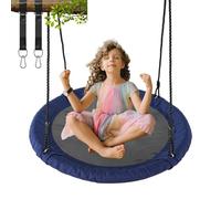 JUNGLE WELL Nest Swing Seat - 100cm Tree Swing for Kids with 160KG Capacity, Adjustable Ropes & Straps, Weatherproof for Outdoor & Indoor Use(Royal Blue)