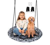 JUNGLE WELL Nest Swing Seat for Kids - 100cm Heavy Duty 900D Oxford Fabric, 160KG Capacity, Adjustable Tree Straps & 2 Carabiners | UKCA & CE Certified for Indoor & Outdoor Use (Camo)
